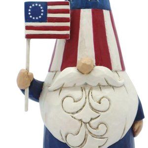 Jim Shore Heartwood Creek AMERICAN Gnome Figurine  6008419 - NEW -